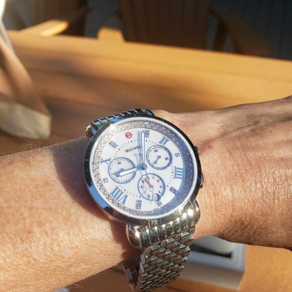 ***SOLD***  Beautiful LIKE NEW Michele Sport Sail Diamond Watch*** - Picture 7 of 9